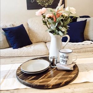 Wood serving tray